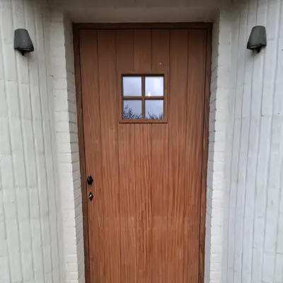 Voordeur in Afrormosia op Maat | Duurzaam Buitenschrijnwerk